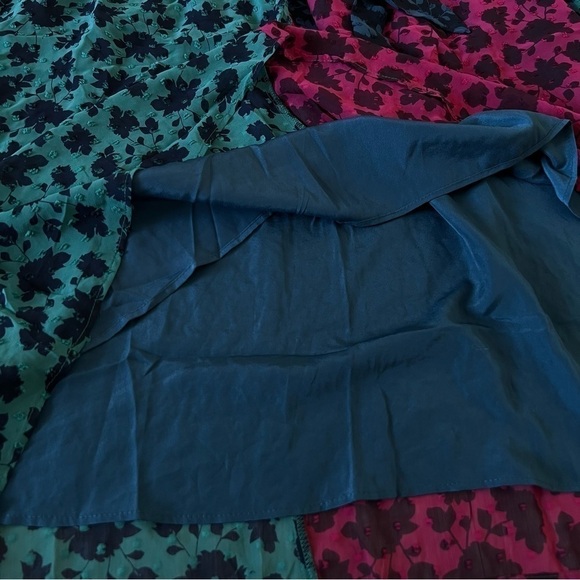 🆕 Matilda Jane Teal & Burgundy Color Block Floral A Little Party Hi-Low Dress - Picture 7 of 11